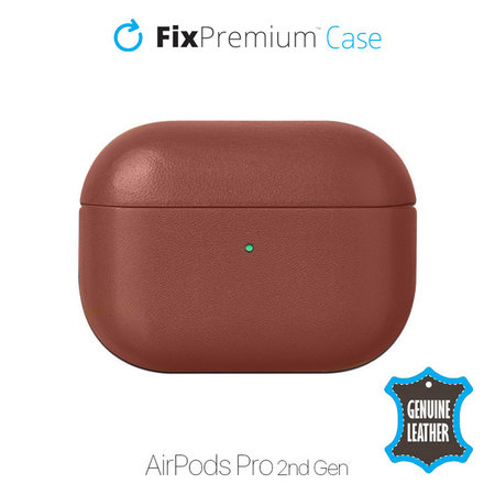 FixPremium - Piele Caz pentru AirPods Pro 2, maro