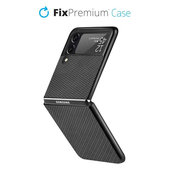 FixPremium - Caz Carbon pentru Samsung Galaxy Z Flip 2, negru