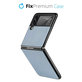 FixPremium - Caz Carbon pentru Samsung Galaxy Z Flip 2, albastru