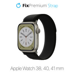 FixPremium - Curea Trail Loop pentru Apple Watch (38, 40 & 41mm), negru