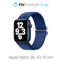 FixPremium - Curea Solo Loop pentru Apple Watch (38, 40 & 41mm), dark blue