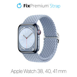 FixPremium - Curea Solo Loop pentru Apple Watch (38, 40 & 41mm), light blue