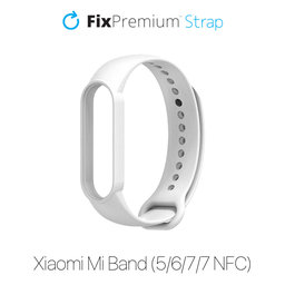 FixPremium - Silicon Curea pentru Xiaomi Mi Band (5/6/7/7 NFC), alb