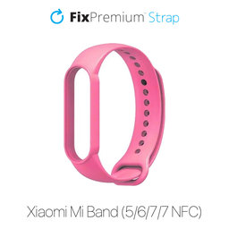 FixPremium - Silicon Curea pentru Xiaomi Mi Band (5/6/7/7 NFC), roz