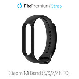 FixPremium - Silicon Curea pentru Xiaomi Mi Band (5/6/7/7 NFC), negru