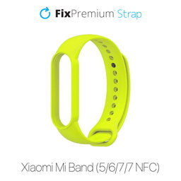 FixPremium - Silicon Curea pentru Xiaomi Mi Band (5/6/7/7 NFC), galben