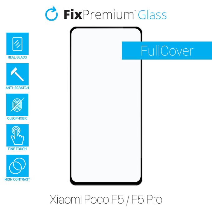 FixPremium FullCover Glass - Geam securizat pentru Poco F5 & F5 Pro