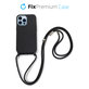 FixPremium - Silicon Caz cu String pentru iPhone 13 Pro, negru