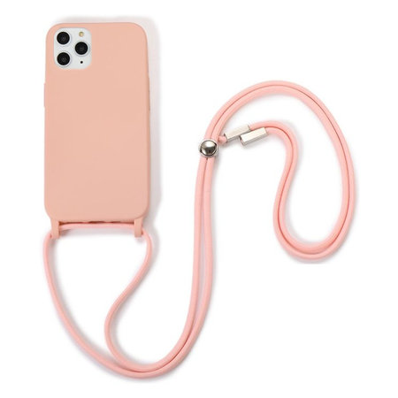 FixPremium - Silicon Caz cu String pentru iPhone 11 Pro, roz