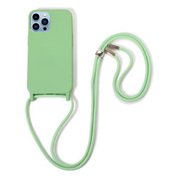 FixPremium - Silicon Caz cu String pentru iPhone 13 Pro, verde