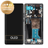 Motorola Edge 40 Pro - Ecran LCD + Sticla Tactilă + Ramă (Interstellar Black) - 5D68C21986 Genuine Service Pack