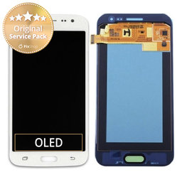 Samsung Galaxy J2 Duos - Ecran LCD + Sticlă Tactilă (White) - GH97-17940A Genuine Service Pack