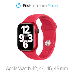 FixPremium - Silicon Curea pentru Apple Watch (42, 44, 45 & 49mm), ro?u