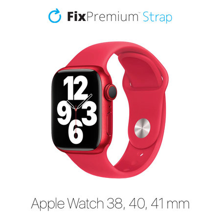 FixPremium - Silicon Curea pentru Apple Watch (38, 40 & 41mm), ro?u