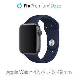 FixPremium - Silicon Curea pentru Apple Watch (42, 44, 45 & 49mm), albastru