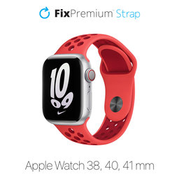 FixPremium - Silicon Sport Curea pentru Apple Watch (38, 40 & 41mm), ro?u