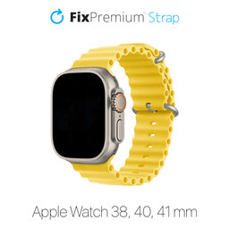 FixPremium - Curea Ocean Loop pentru Apple Watch (38, 40 & 41mm), galben