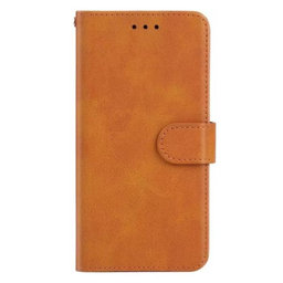 FixPremium - Caz Book Wallet pentru iPhone 13 mini, maro