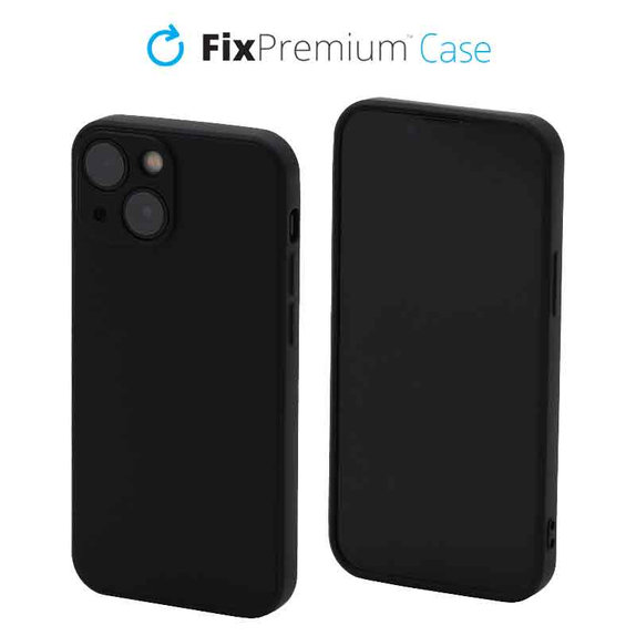 FixPremium - Caz Rubber pentru iPhone 13 mini, negru
