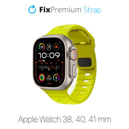 FixPremium - Curea Sport Silicone pentru Apple Watch (38, 40 & 41mm), tartrazine