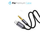 FixPremium - Lightning / Jack 3.5mm Cablu (1m), negru