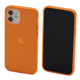FixPremium - Caz Clear pentru iPhone 12 & 12 Pro, portocale