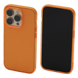 FixPremium - Caz Clear pentru iPhone 14 Pro, portocale