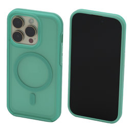 FixPremium - Caz Clear cu MagSafe pentru iPhone 14 Pro, mint blue