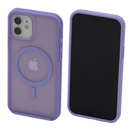 FixPremium - Caz Clear cu MagSafe pentru iPhone 12 & 12 Pro, violet