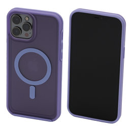 FixPremium - Caz Clear cu MagSafe pentru iPhone 12 Pro Max, violet