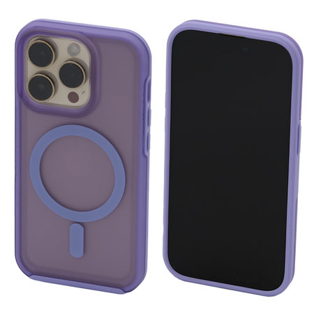 FixPremium - Caz Clear cu MagSafe pentru iPhone 14 Pro, violet