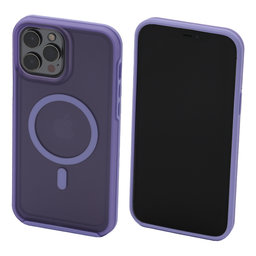 FixPremium - Caz Clear cu MagSafe pentru iPhone 14 Pro Max, violet
