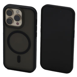FixPremium - Caz Clear cu MagSafe pentru iPhone 14 Pro, frost black