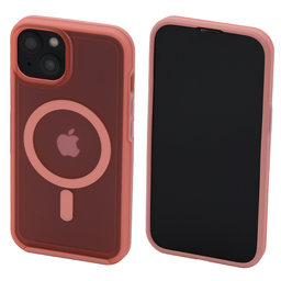 FixPremium - Caz Clear cu MagSafe pentru iPhone 14, peach pink