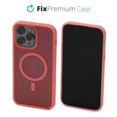 FixPremium - Caz Clear cu MagSafe pentru iPhone 14 Pro Max, peach pink