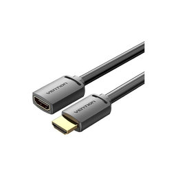 Vention - HDMI (F) / HDMI (M) Cablu, HDMI 2.0 (0.5m), negru