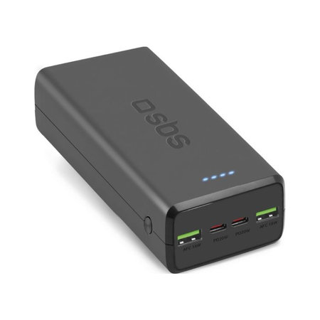 SBS - PowerBank 30 000 mAh, 2x USB-C, 2x USB PowerDelivery 20W, negru