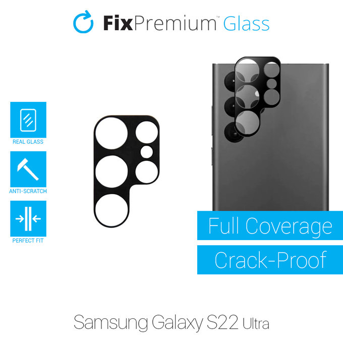FixPremium Glass - Geam securizat a camerei din spate pentru Samsung Galaxy S22 Ultra
