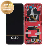 Motorola Razr 40 Ultra - Ecran LCD + Sticlă Tactilă + Ramă (Viva Magenta) - 5D68C22598 Genuine Service Pack