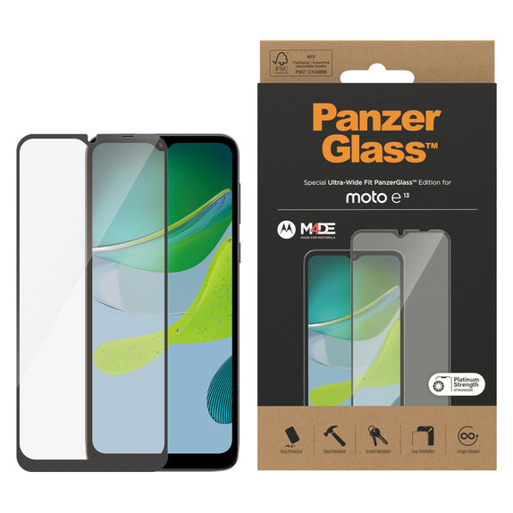 Sticlă securizată UWF pentru Motorola Moto E13, Negru, PanzerGlass