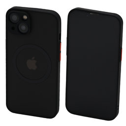 FixPremium - Puzdro Matte s MagSafe pre iPhone 13 a 14, čierna