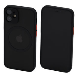 FixPremium - Puzdro Matte s MagSafe pre iPhone 12 mini, čierna