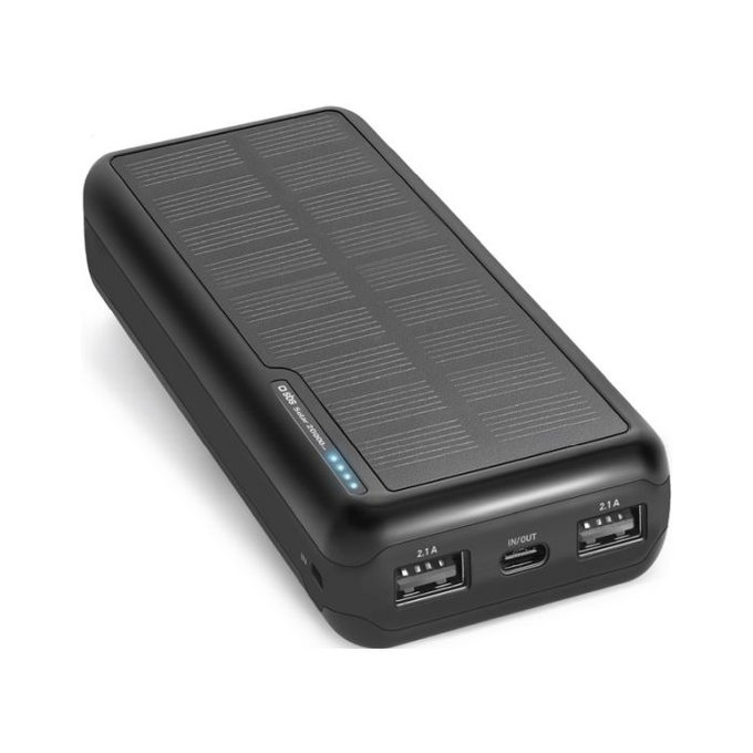 SBS - PowerBank Solar, 20 000 mAh, negru