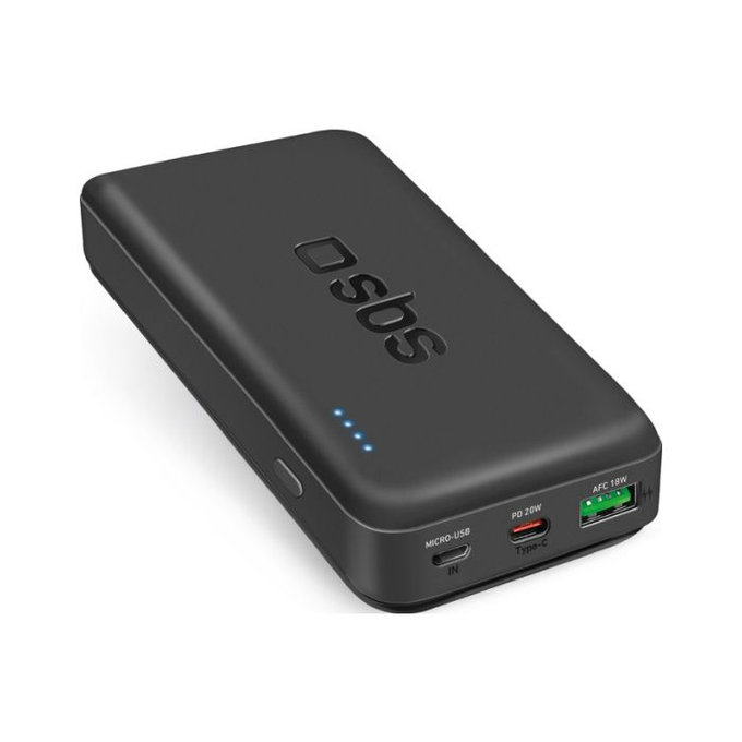 SBS - PowerBank 20 000 mAh, USB-C, USB PowerDelivery 20W, negru