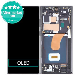 Samsung Galaxy S23 Ultra S918B - Ecran LCD + Sticlă Tactilă + Ramă (Phantom Black) OLED