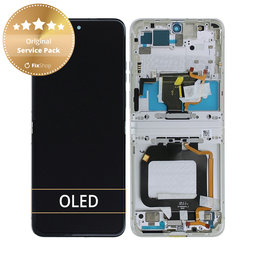 Motorola Razr 40 - Ecran LCD + Sticlă Tactilă + Ramă (Vanilla Cream) - 5D68C22835 Genuine Service Pack