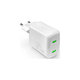 PURO - Adaptor de încărcare MiniPro 2x USB-C, GaN, 35W, alb