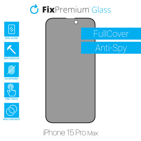 FixPremium Privacy Anti-Spy Glass - Geam securizat pentru iPhone 15 Pro Max