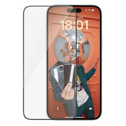 PanzerGlass - Geam Securizat UWF cu aplicatorul pentru iPhone 15 Plus, negru