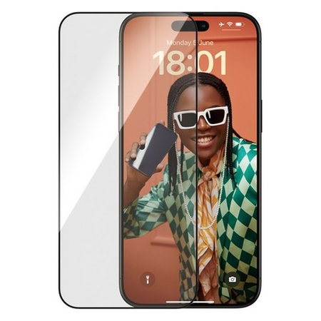 PanzerGlass - Geam Securizat Re:fresh UWF cu aplicatorul pentru iPhone 15 Pro Max, negru